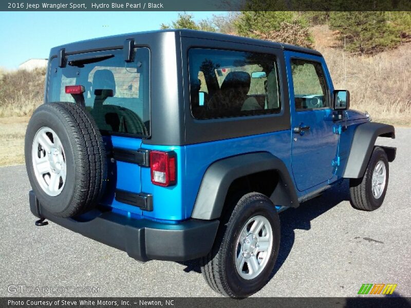 Hydro Blue Pearl / Black 2016 Jeep Wrangler Sport