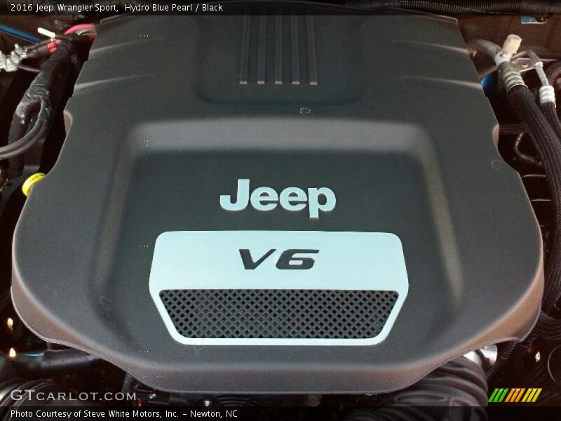 Hydro Blue Pearl / Black 2016 Jeep Wrangler Sport