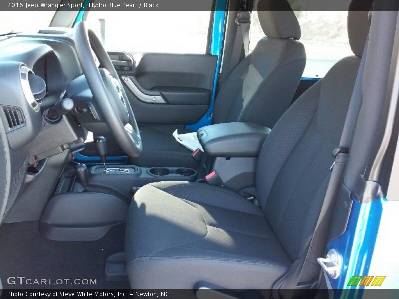 Hydro Blue Pearl / Black 2016 Jeep Wrangler Sport