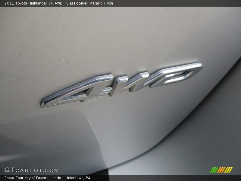 Classic Silver Metallic / Ash 2011 Toyota Highlander V6 4WD