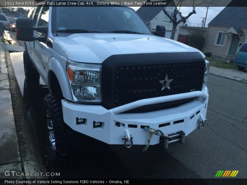 Oxford White / Black Two Tone Leather 2011 Ford F250 Super Duty Lariat Crew Cab 4x4