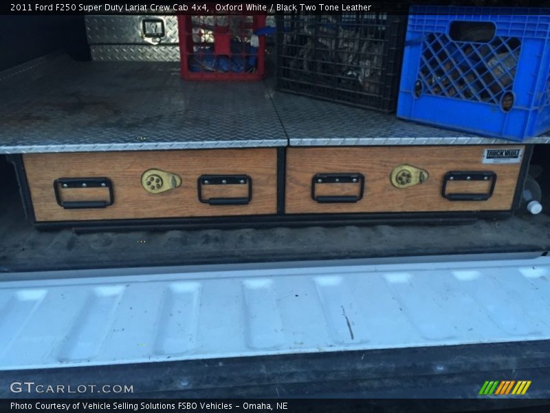Oxford White / Black Two Tone Leather 2011 Ford F250 Super Duty Lariat Crew Cab 4x4