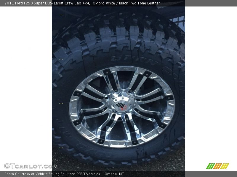 Oxford White / Black Two Tone Leather 2011 Ford F250 Super Duty Lariat Crew Cab 4x4