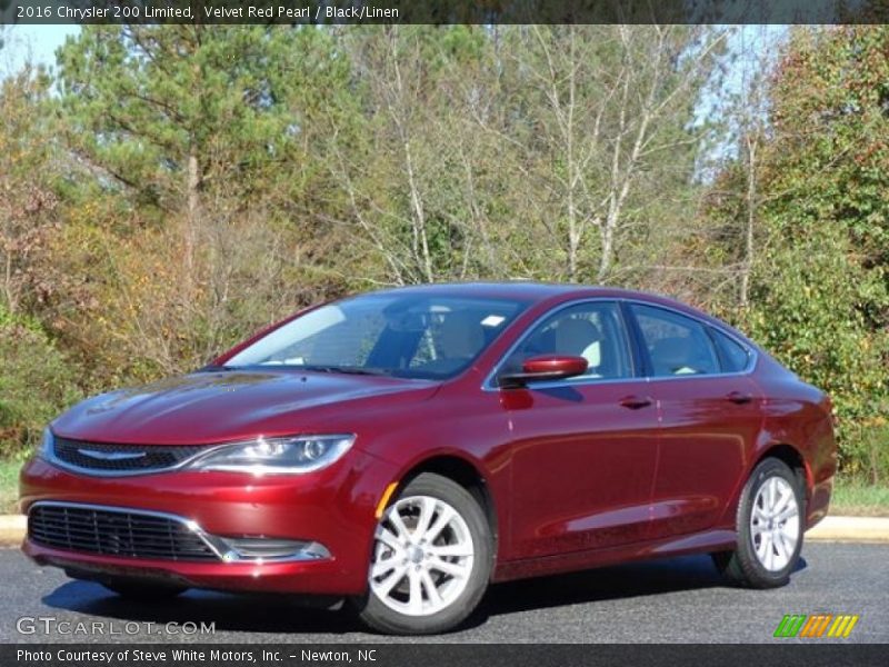 Velvet Red Pearl / Black/Linen 2016 Chrysler 200 Limited
