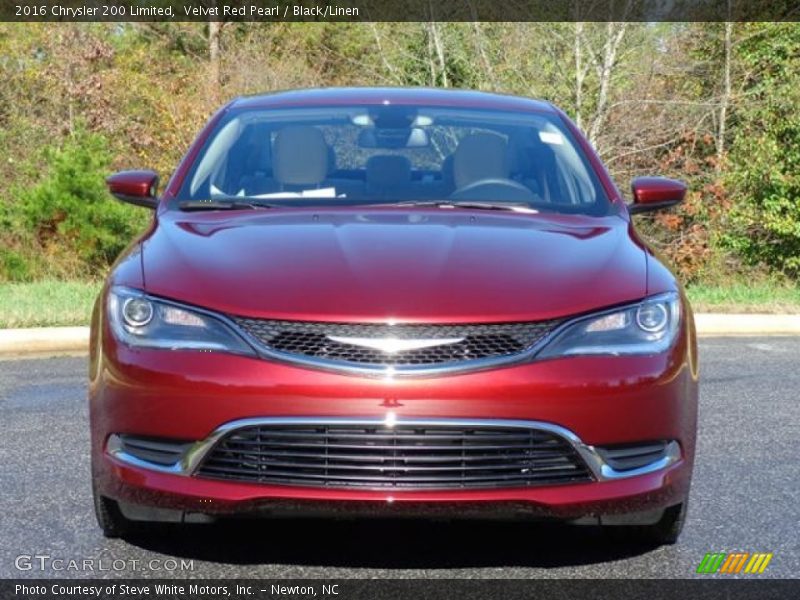 Velvet Red Pearl / Black/Linen 2016 Chrysler 200 Limited