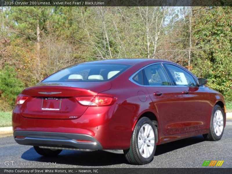 Velvet Red Pearl / Black/Linen 2016 Chrysler 200 Limited