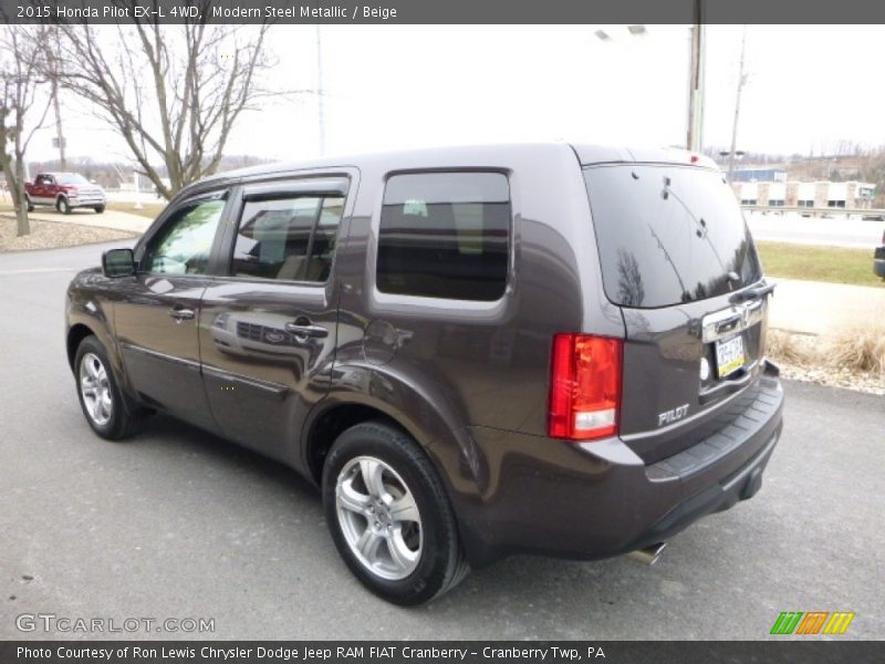 Modern Steel Metallic / Beige 2015 Honda Pilot EX-L 4WD