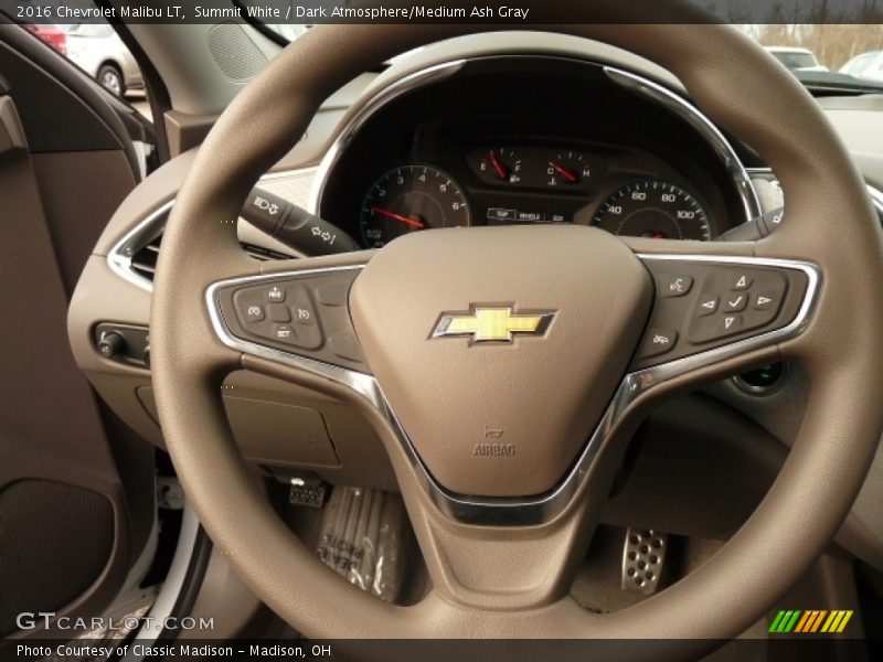 Summit White / Dark Atmosphere/Medium Ash Gray 2016 Chevrolet Malibu LT
