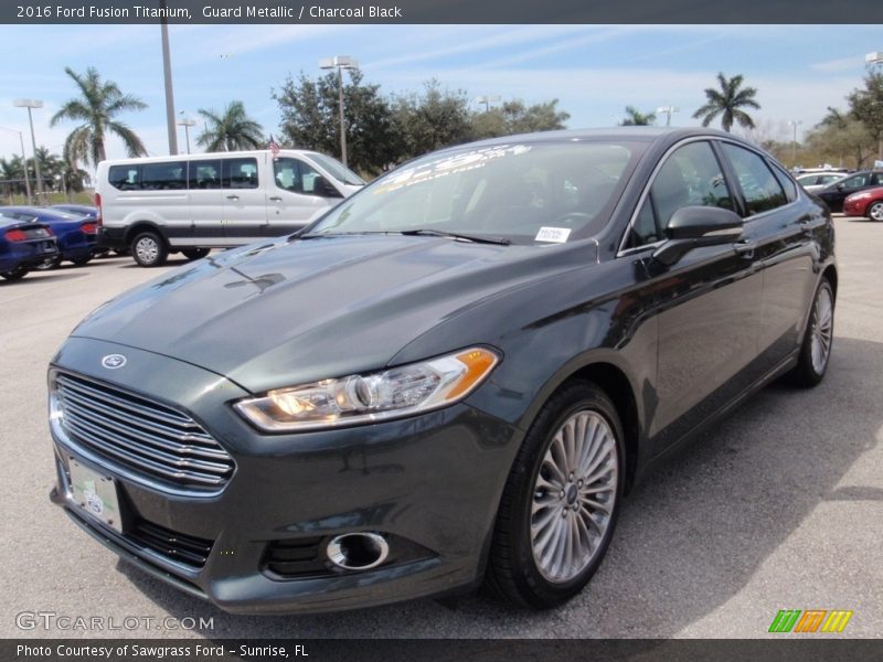 Guard Metallic / Charcoal Black 2016 Ford Fusion Titanium