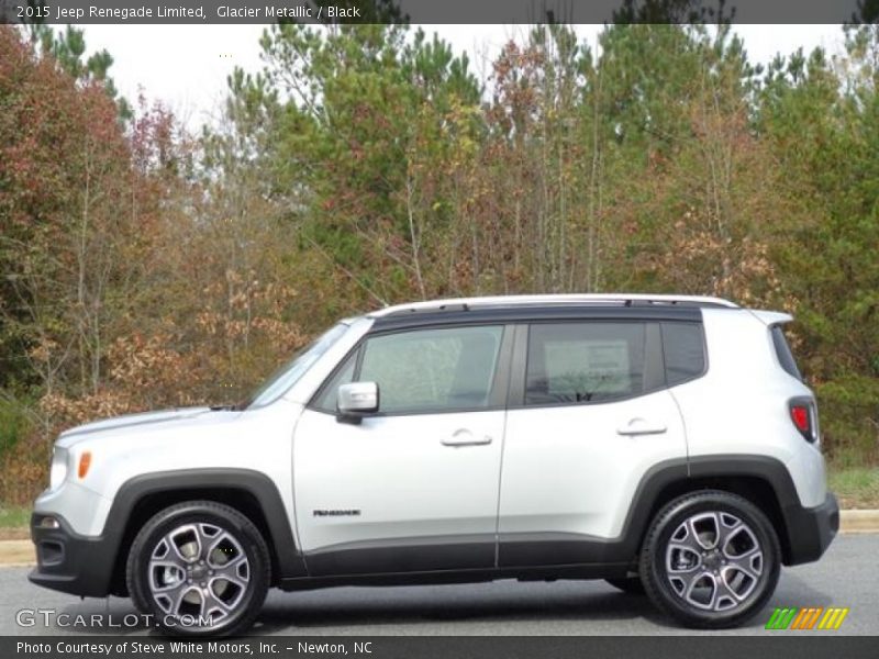 Glacier Metallic / Black 2015 Jeep Renegade Limited