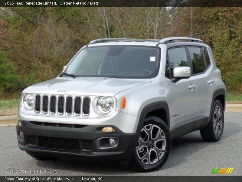 Glacier Metallic / Black 2015 Jeep Renegade Limited
