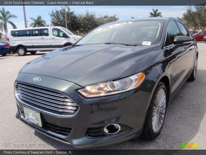 Guard Metallic / Charcoal Black 2016 Ford Fusion Titanium
