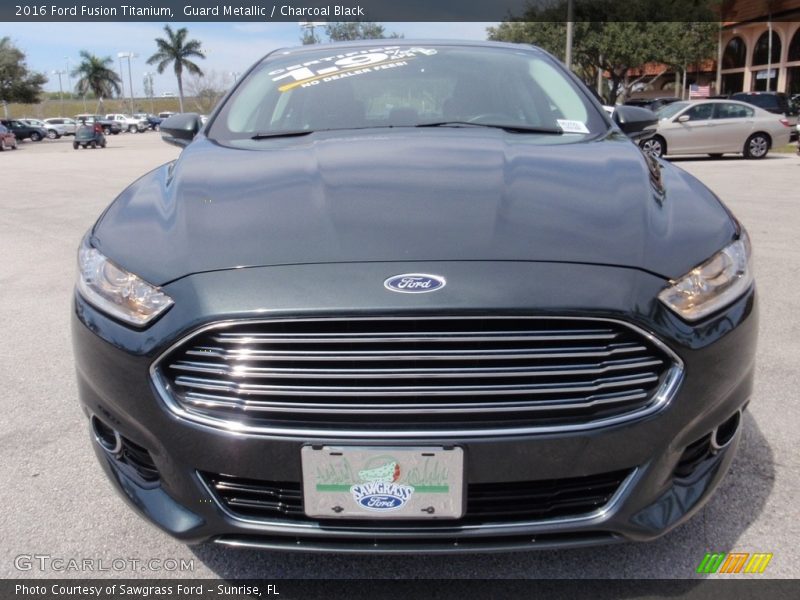 Guard Metallic / Charcoal Black 2016 Ford Fusion Titanium