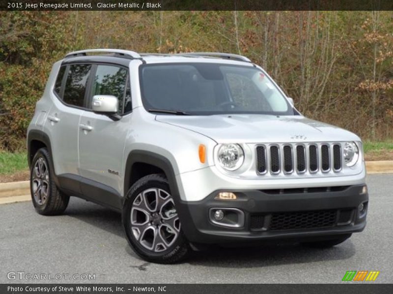 Glacier Metallic / Black 2015 Jeep Renegade Limited