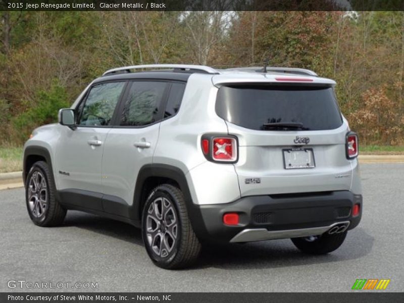 Glacier Metallic / Black 2015 Jeep Renegade Limited