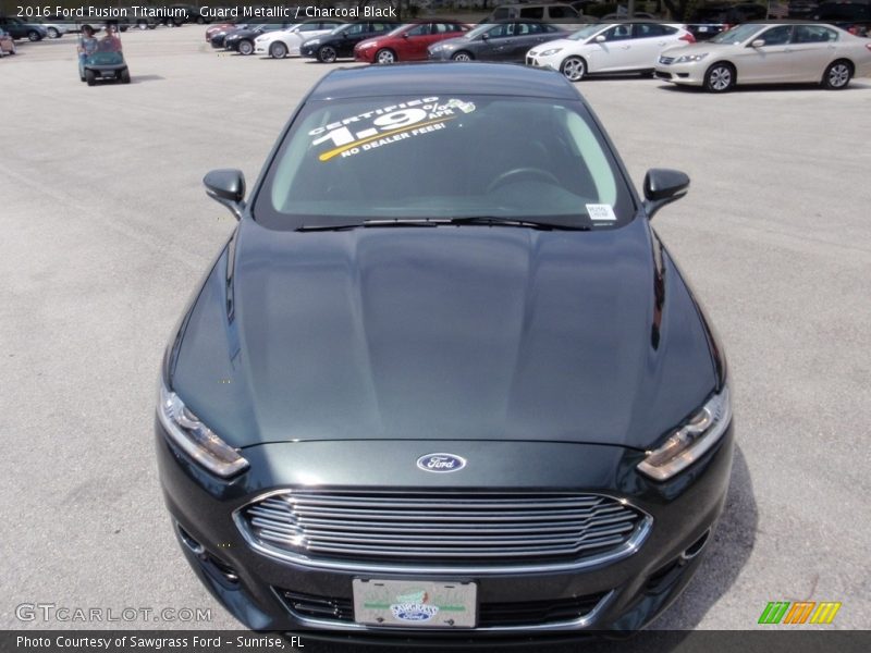 Guard Metallic / Charcoal Black 2016 Ford Fusion Titanium