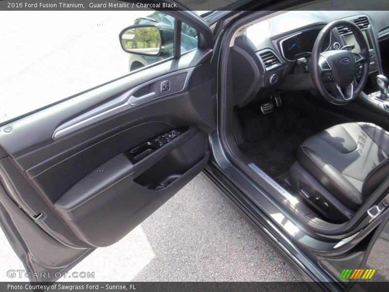 Guard Metallic / Charcoal Black 2016 Ford Fusion Titanium