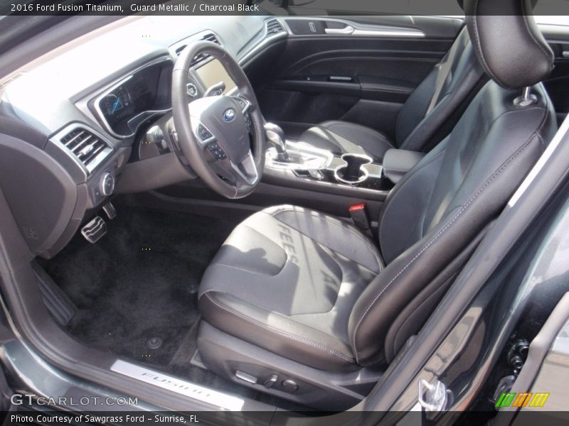 Guard Metallic / Charcoal Black 2016 Ford Fusion Titanium