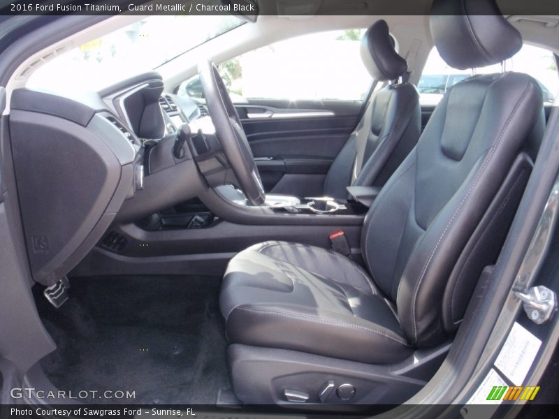 Guard Metallic / Charcoal Black 2016 Ford Fusion Titanium