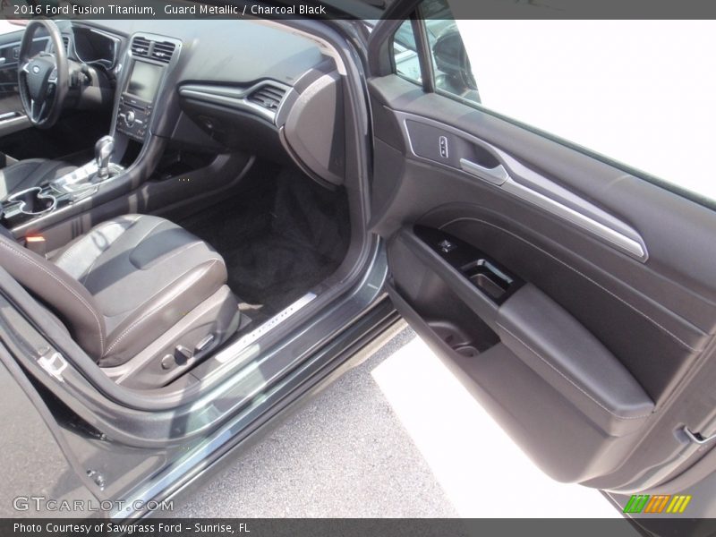 Guard Metallic / Charcoal Black 2016 Ford Fusion Titanium