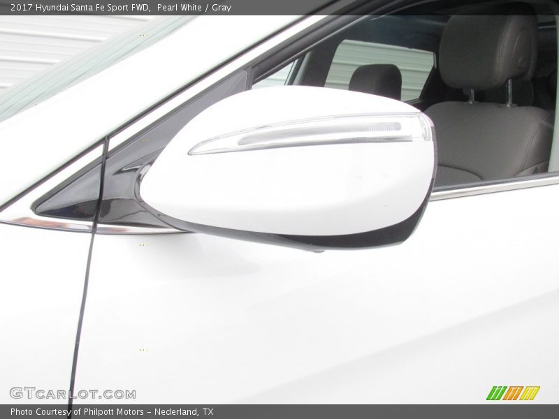 Pearl White / Gray 2017 Hyundai Santa Fe Sport FWD