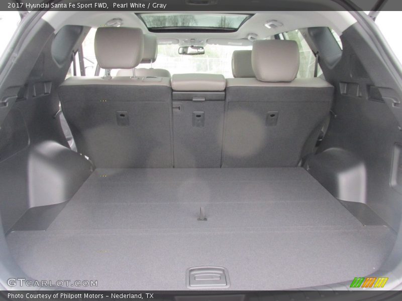 Pearl White / Gray 2017 Hyundai Santa Fe Sport FWD