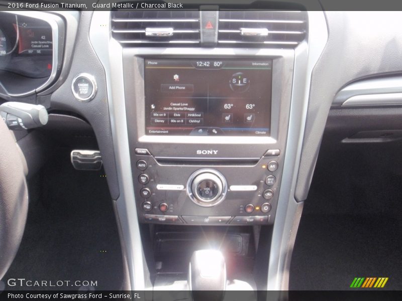 Guard Metallic / Charcoal Black 2016 Ford Fusion Titanium