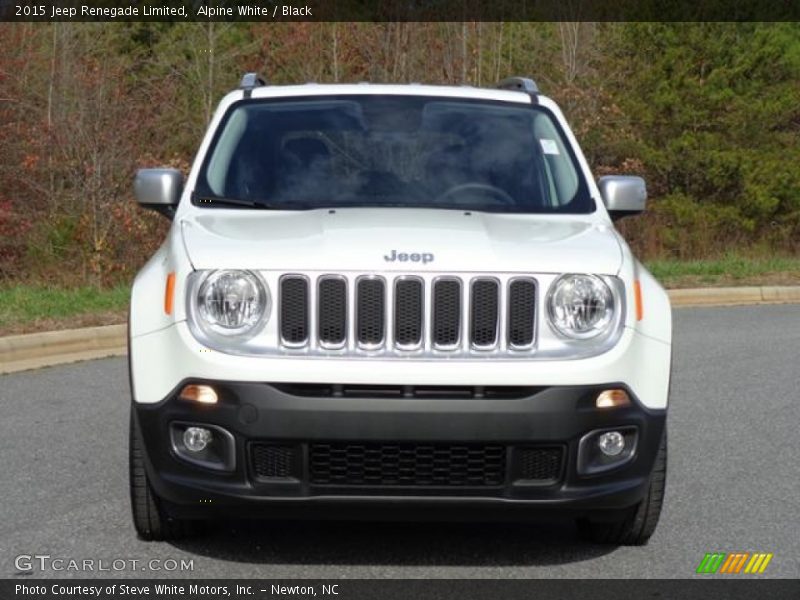Alpine White / Black 2015 Jeep Renegade Limited