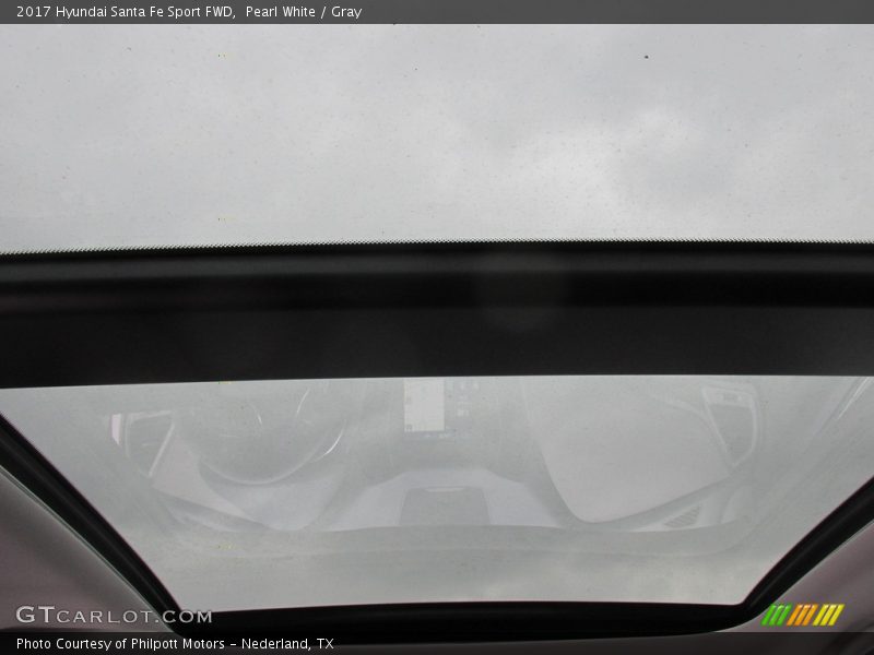 Pearl White / Gray 2017 Hyundai Santa Fe Sport FWD