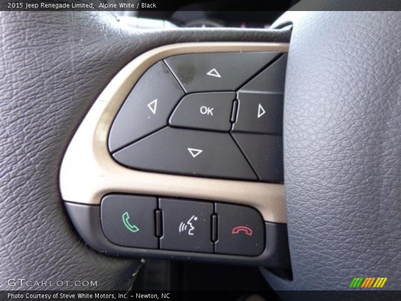 Alpine White / Black 2015 Jeep Renegade Limited