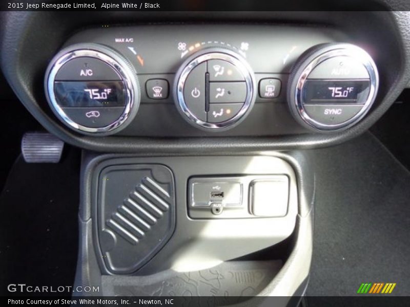 Alpine White / Black 2015 Jeep Renegade Limited