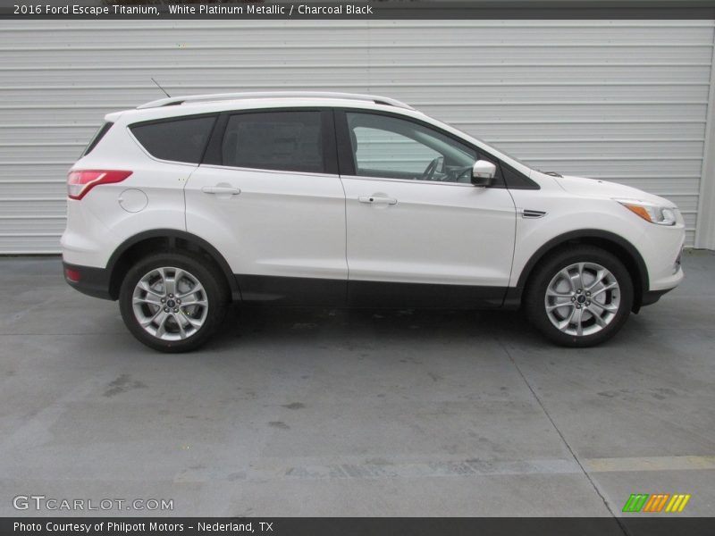 White Platinum Metallic / Charcoal Black 2016 Ford Escape Titanium