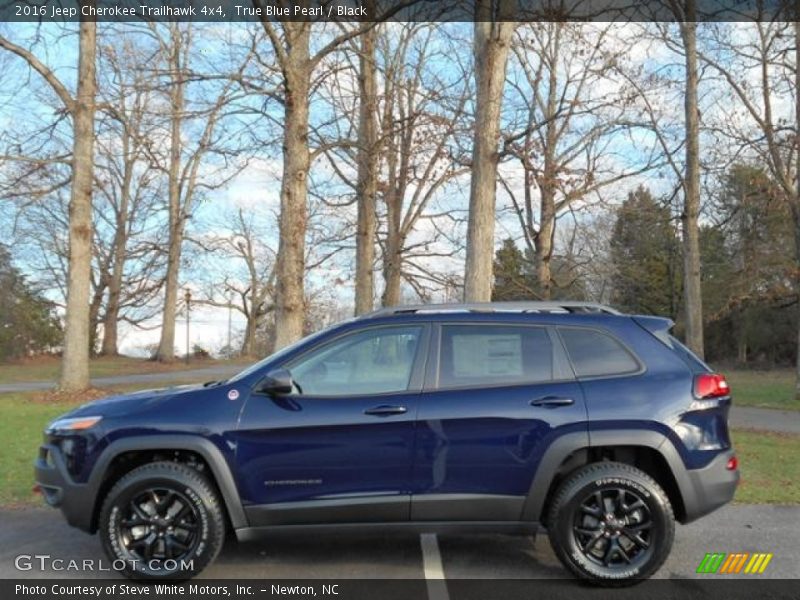 True Blue Pearl / Black 2016 Jeep Cherokee Trailhawk 4x4