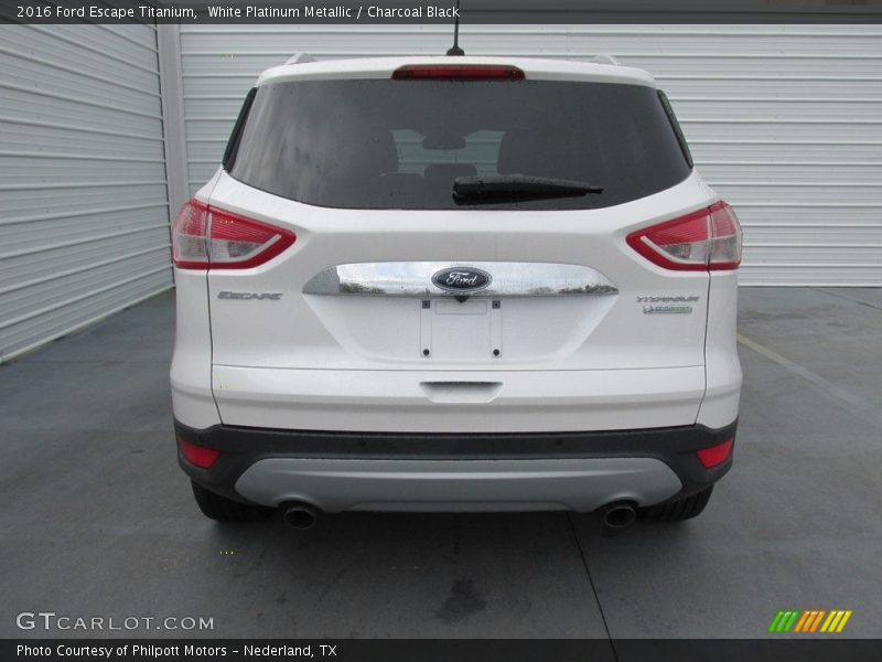 White Platinum Metallic / Charcoal Black 2016 Ford Escape Titanium