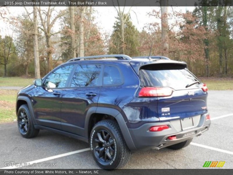 True Blue Pearl / Black 2016 Jeep Cherokee Trailhawk 4x4