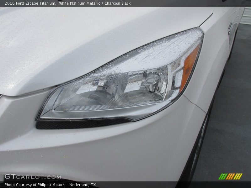 White Platinum Metallic / Charcoal Black 2016 Ford Escape Titanium