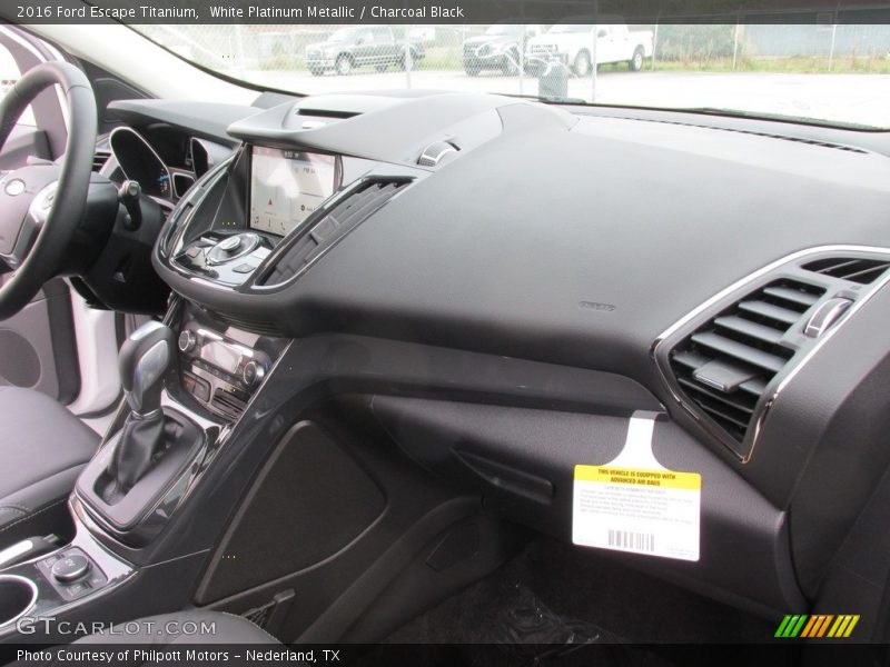 White Platinum Metallic / Charcoal Black 2016 Ford Escape Titanium