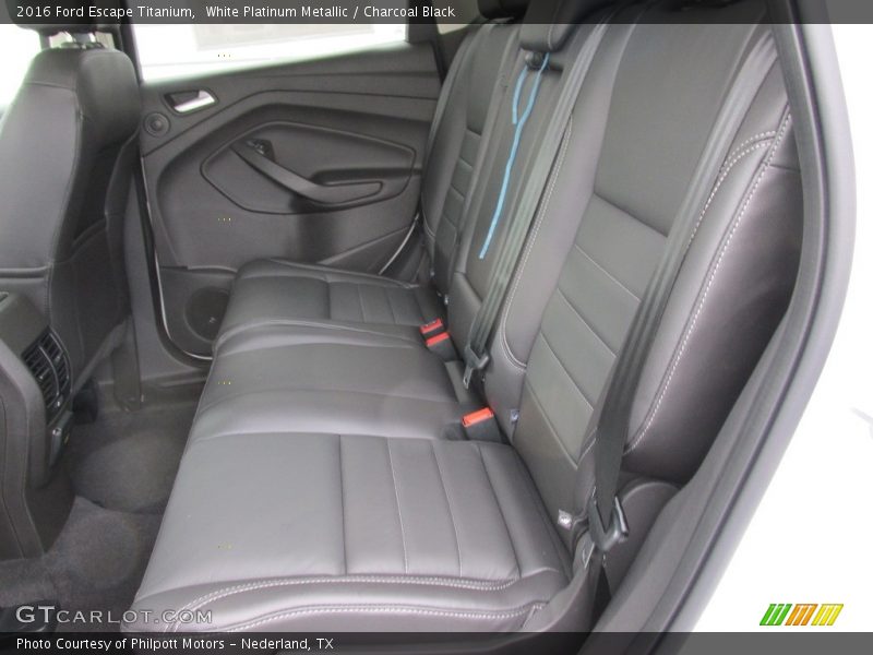 White Platinum Metallic / Charcoal Black 2016 Ford Escape Titanium