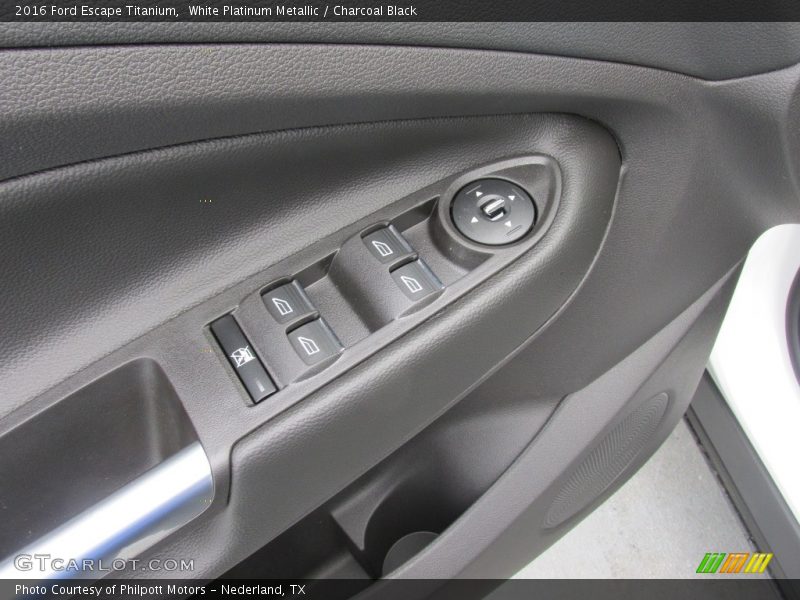 White Platinum Metallic / Charcoal Black 2016 Ford Escape Titanium