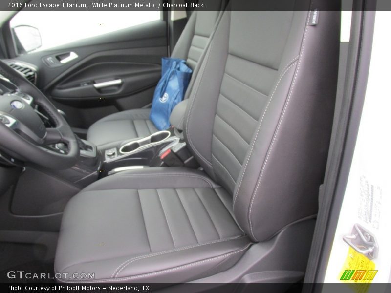White Platinum Metallic / Charcoal Black 2016 Ford Escape Titanium