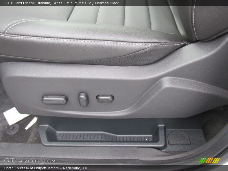 White Platinum Metallic / Charcoal Black 2016 Ford Escape Titanium