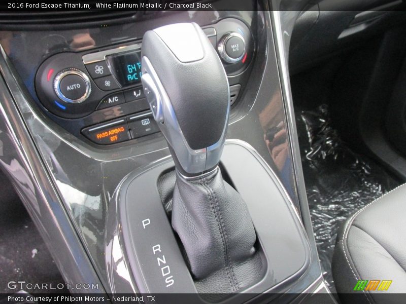 White Platinum Metallic / Charcoal Black 2016 Ford Escape Titanium
