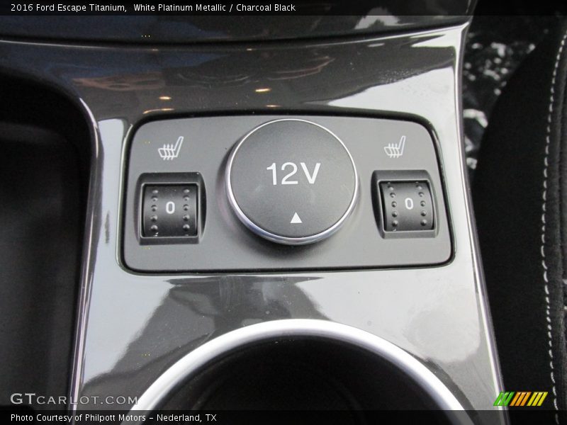 White Platinum Metallic / Charcoal Black 2016 Ford Escape Titanium
