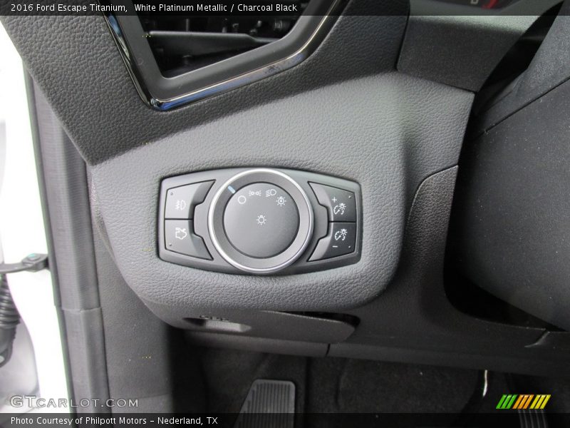 White Platinum Metallic / Charcoal Black 2016 Ford Escape Titanium