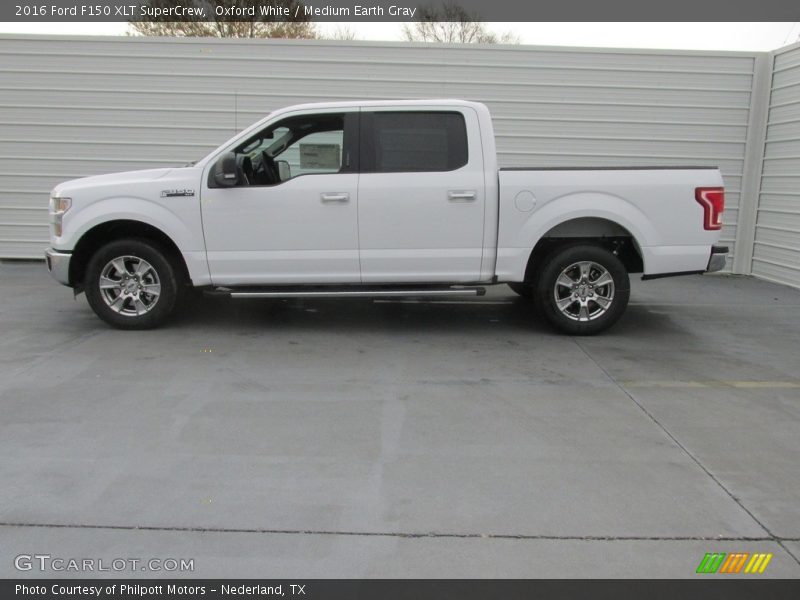 Oxford White / Medium Earth Gray 2016 Ford F150 XLT SuperCrew