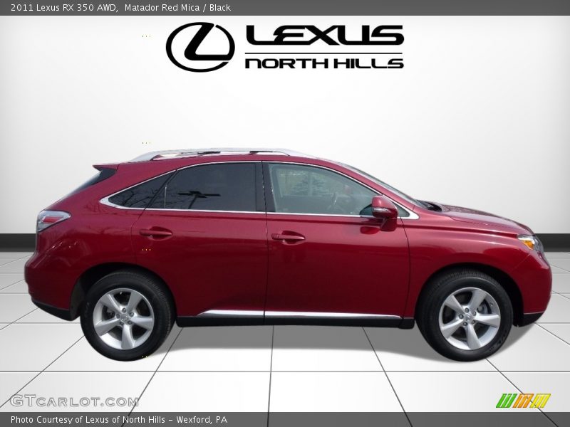 Matador Red Mica / Black 2011 Lexus RX 350 AWD