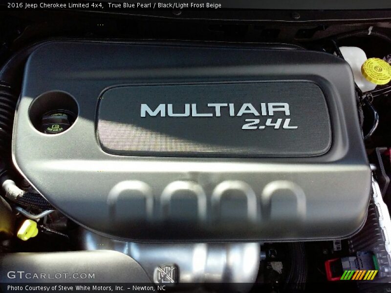 True Blue Pearl / Black/Light Frost Beige 2016 Jeep Cherokee Limited 4x4