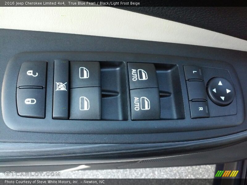 True Blue Pearl / Black/Light Frost Beige 2016 Jeep Cherokee Limited 4x4