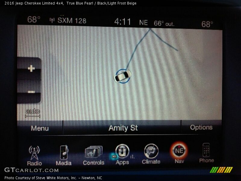 True Blue Pearl / Black/Light Frost Beige 2016 Jeep Cherokee Limited 4x4