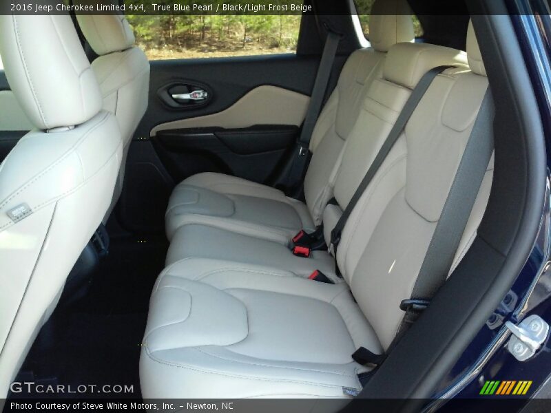 True Blue Pearl / Black/Light Frost Beige 2016 Jeep Cherokee Limited 4x4